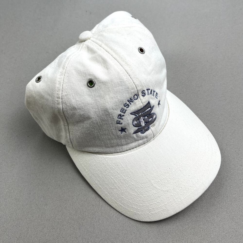 Fresno State Bulldogs Hat Cap Strapback Cream Adjustable California University